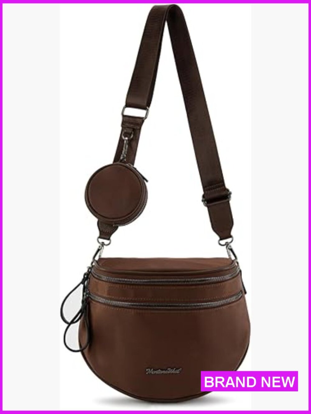 Large Nylon Crossbody Bag Adjustable Strap Travel Friendly Waterproof Spacious